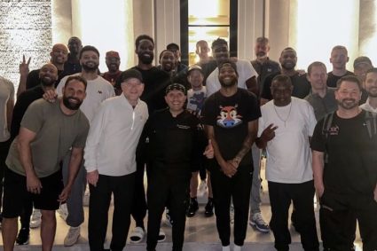 The Nuggets team had a good dinner at Jeff Green’s home in Miami yesterday.